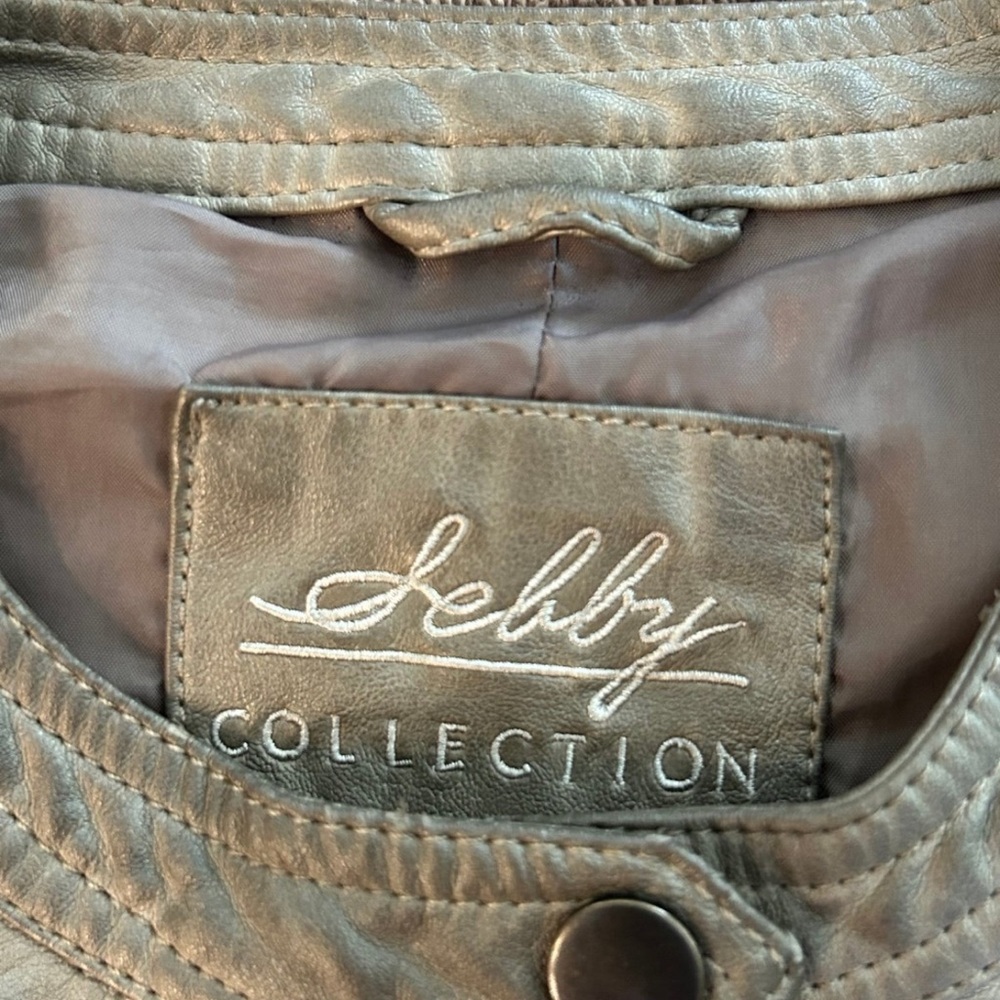 Sebby Olive Green Leather Jacket - Picture 3 of 5